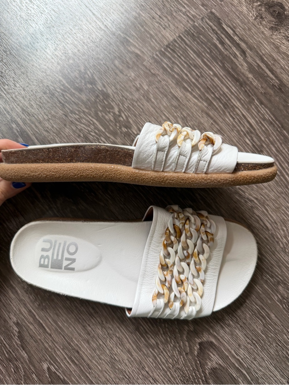 Free People Bueno Footwear Emilia White Chain Slide - Picture 11 of 12